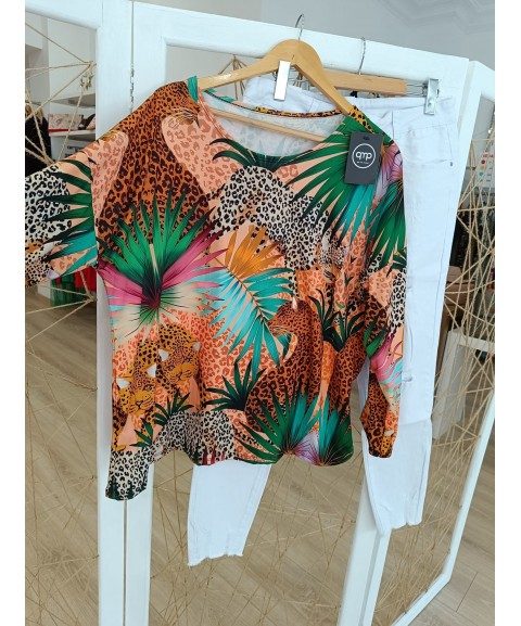 camiseta talla grande tropical