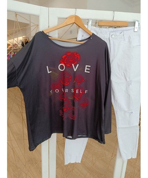 camiseta talla grande love