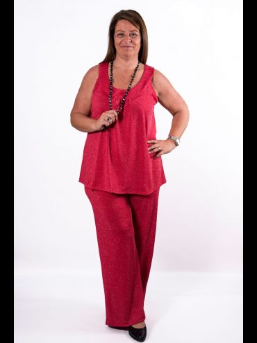 Pantalón Lurex Rojo