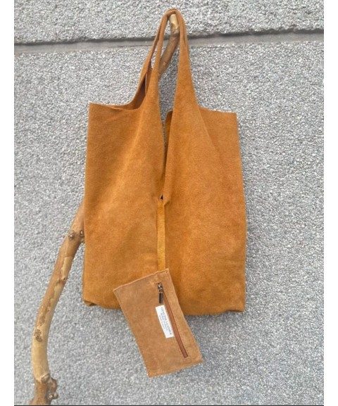 Bolso Piel con cartera mostaza